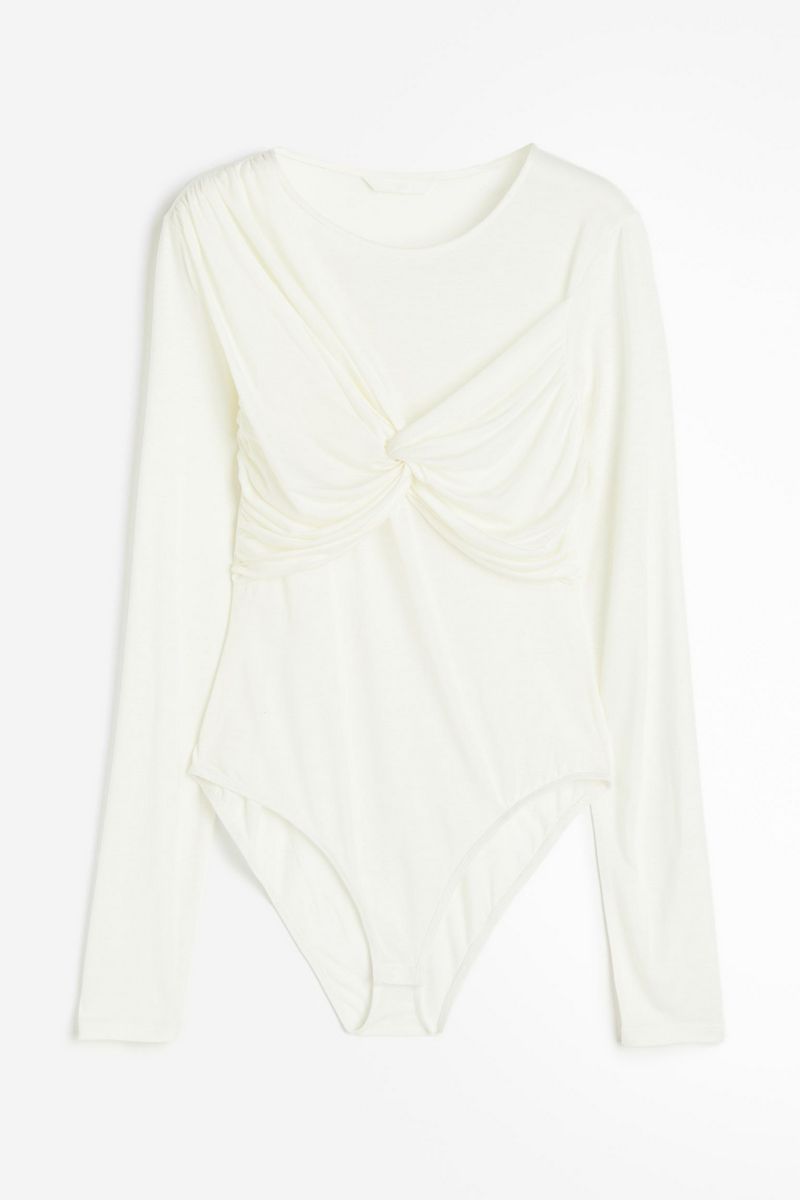 

Боди женское H&M 1232951 белое XS, Белый, 1232951