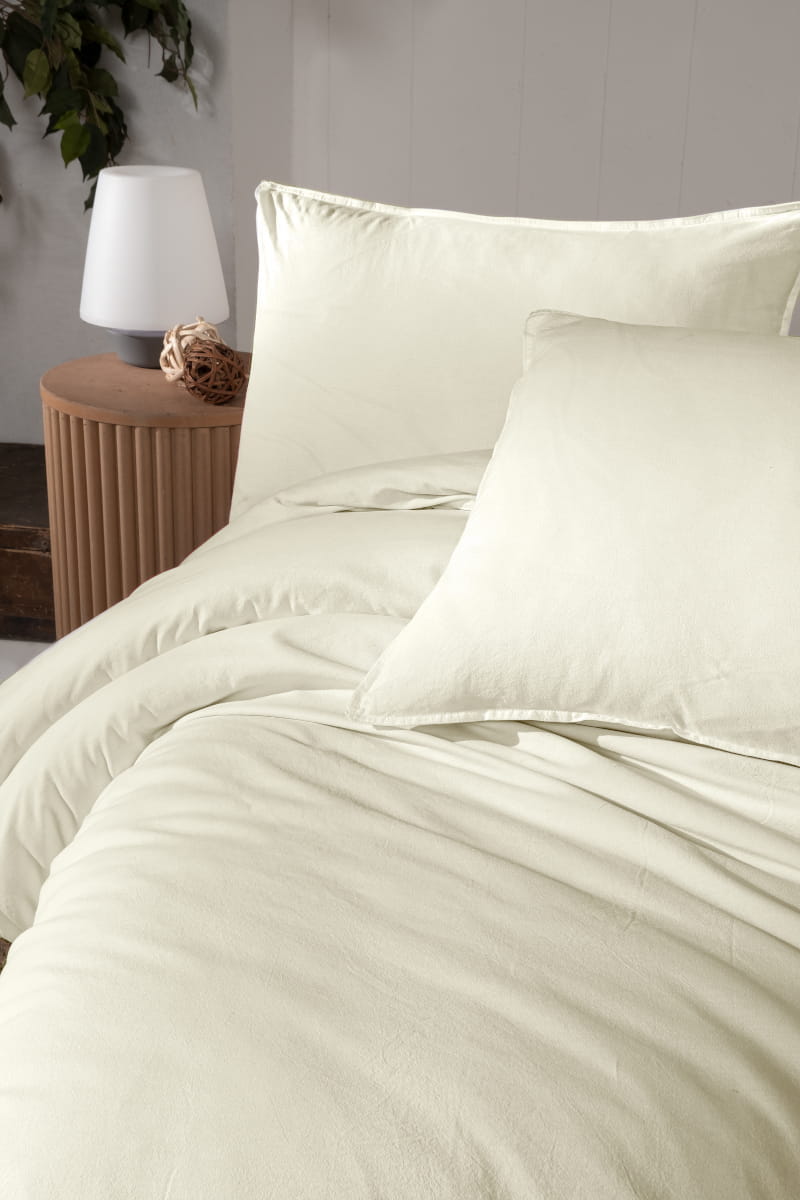 

Постельное Белье Arya Natural Stone Washed 200x220 Кремовый