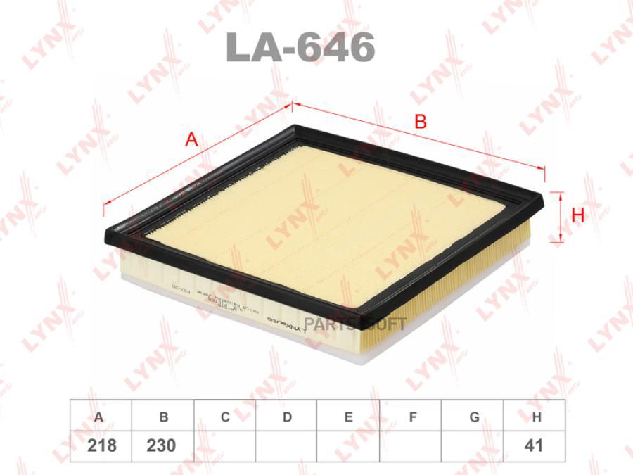 

Воздушный фильтр LYNXauto LA646