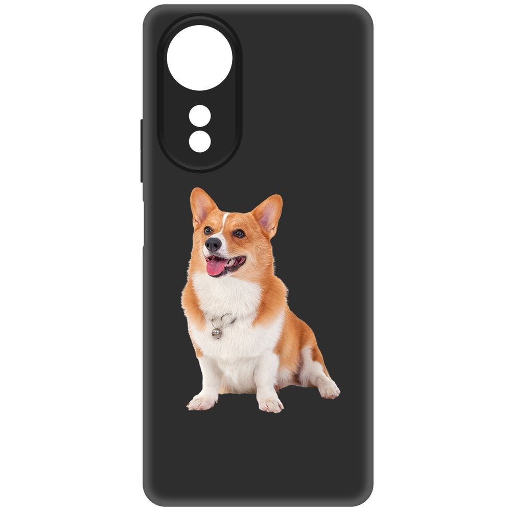 

Чехол-накладка Krutoff Soft Case Корги для Oppo A58 4G черный