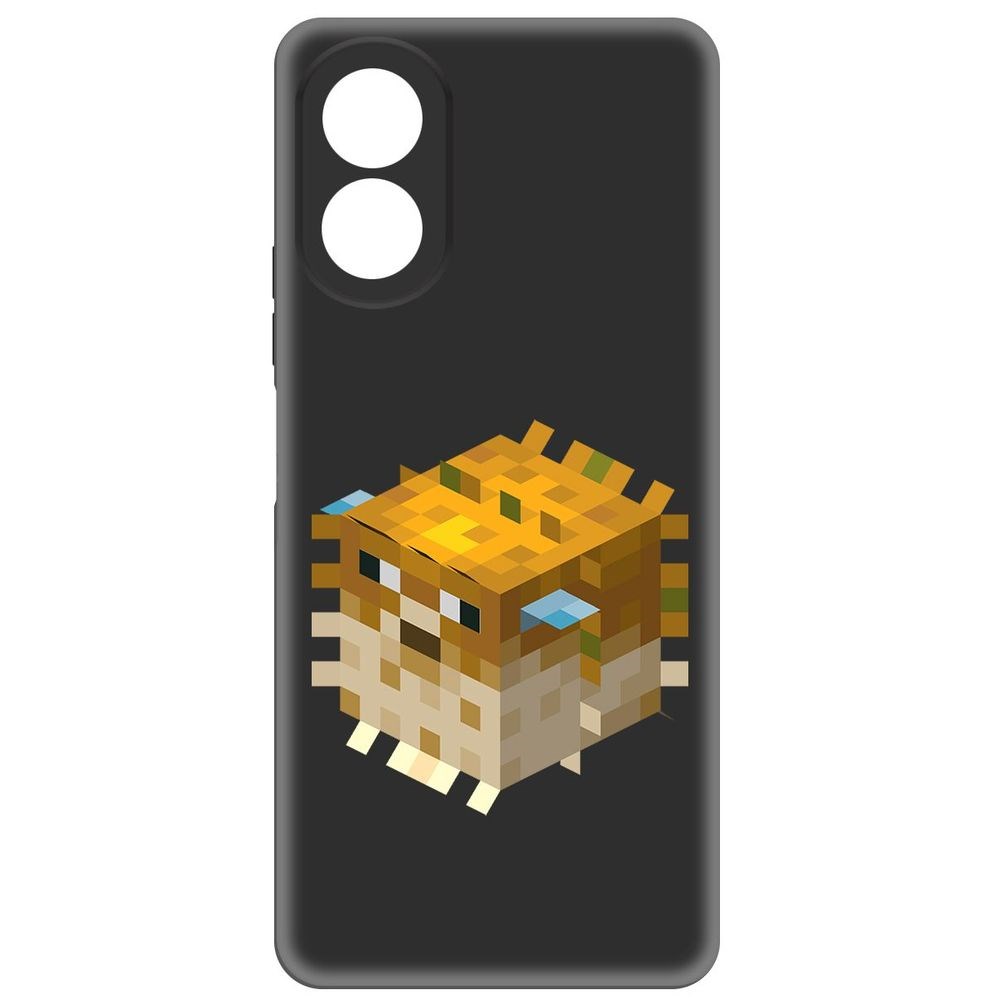 

Чехол-накладка Krutoff Soft Case Minecraft-Иглобрюх для Oppo A38 4G черный