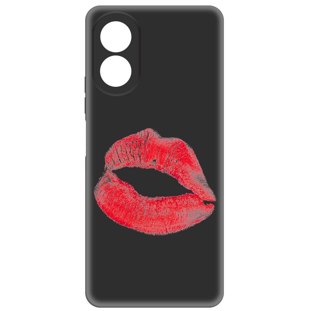 

Чехол-накладка Krutoff Soft Case След помады для Oppo A38 4G черный