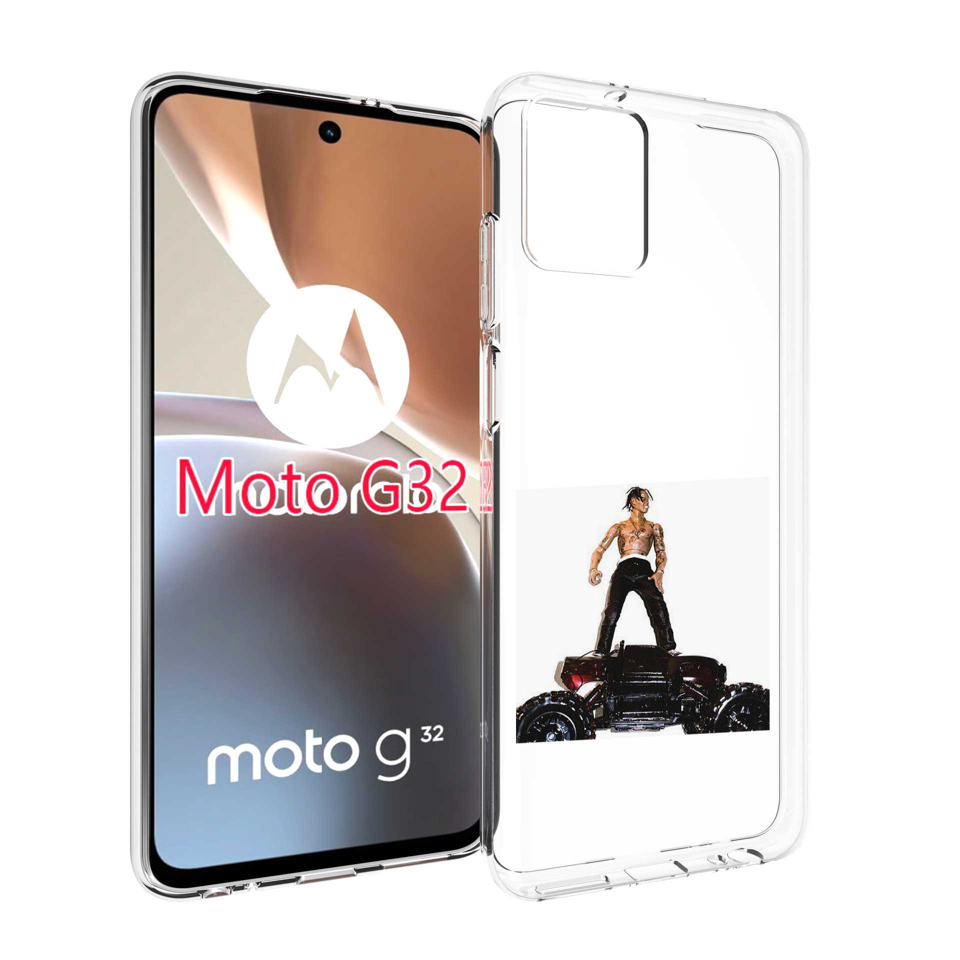 

Чехол MyPads Travis Scott - Rodeo для Motorola Moto G32, Прозрачный, Tocco