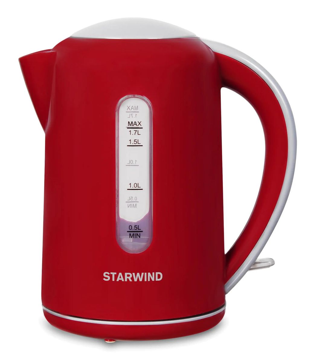 

Чайник электрический STARWIND SKG1021, 2200Вт, красный и серый