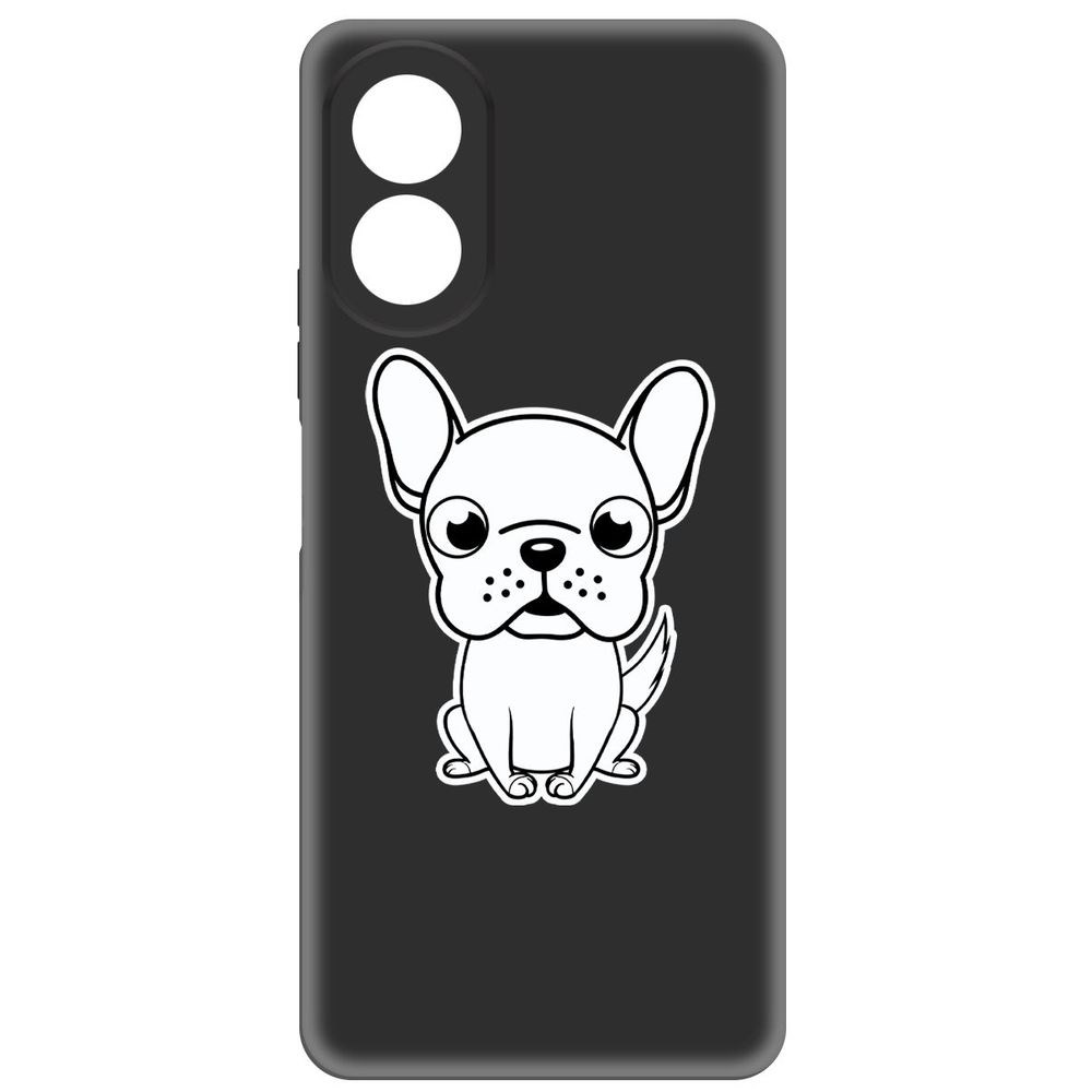 

Чехол-накладка Krutoff Soft Case Черно-белый щенок для Oppo A38 4G черный