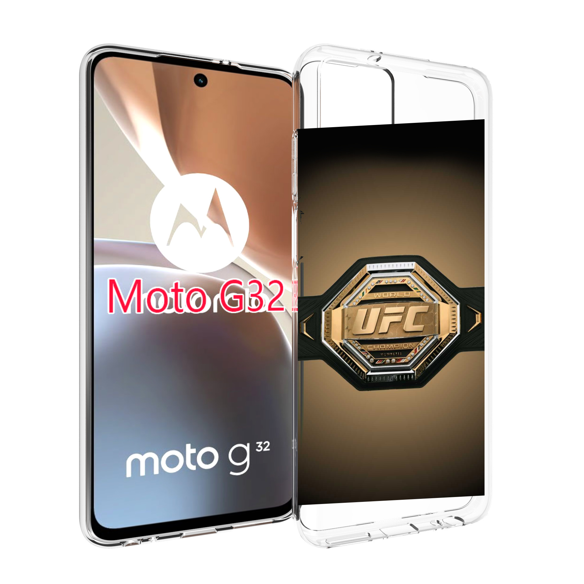 

Чехол MyPads UFC единоборства мужской для Motorola Moto G32, Прозрачный, Tocco