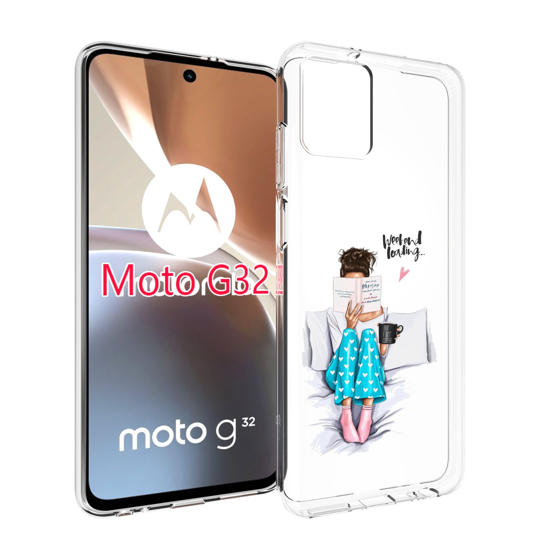

Чехол MyPads Weekend-loading для Motorola Moto G32, Прозрачный, Tocco