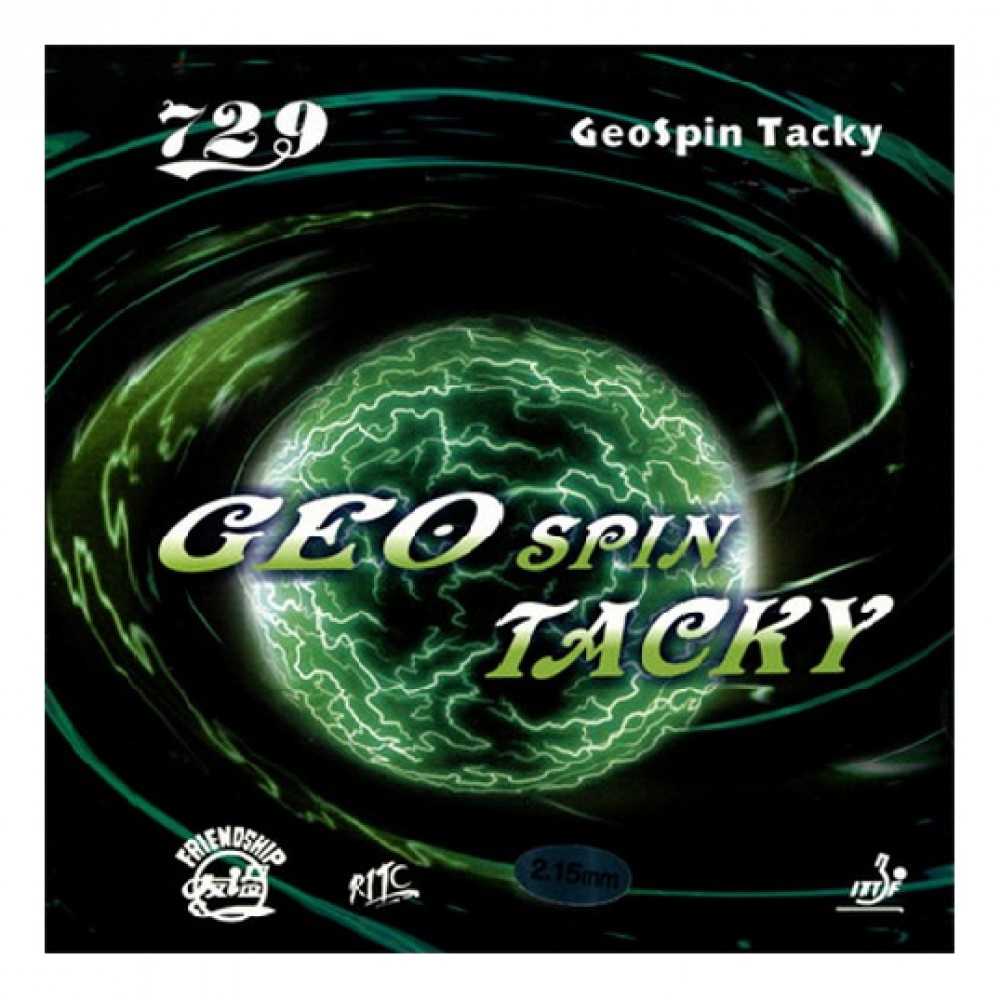 Накладка для настольного тенниса Friendship 729 Geo Spin Tacky, Black, 2.0