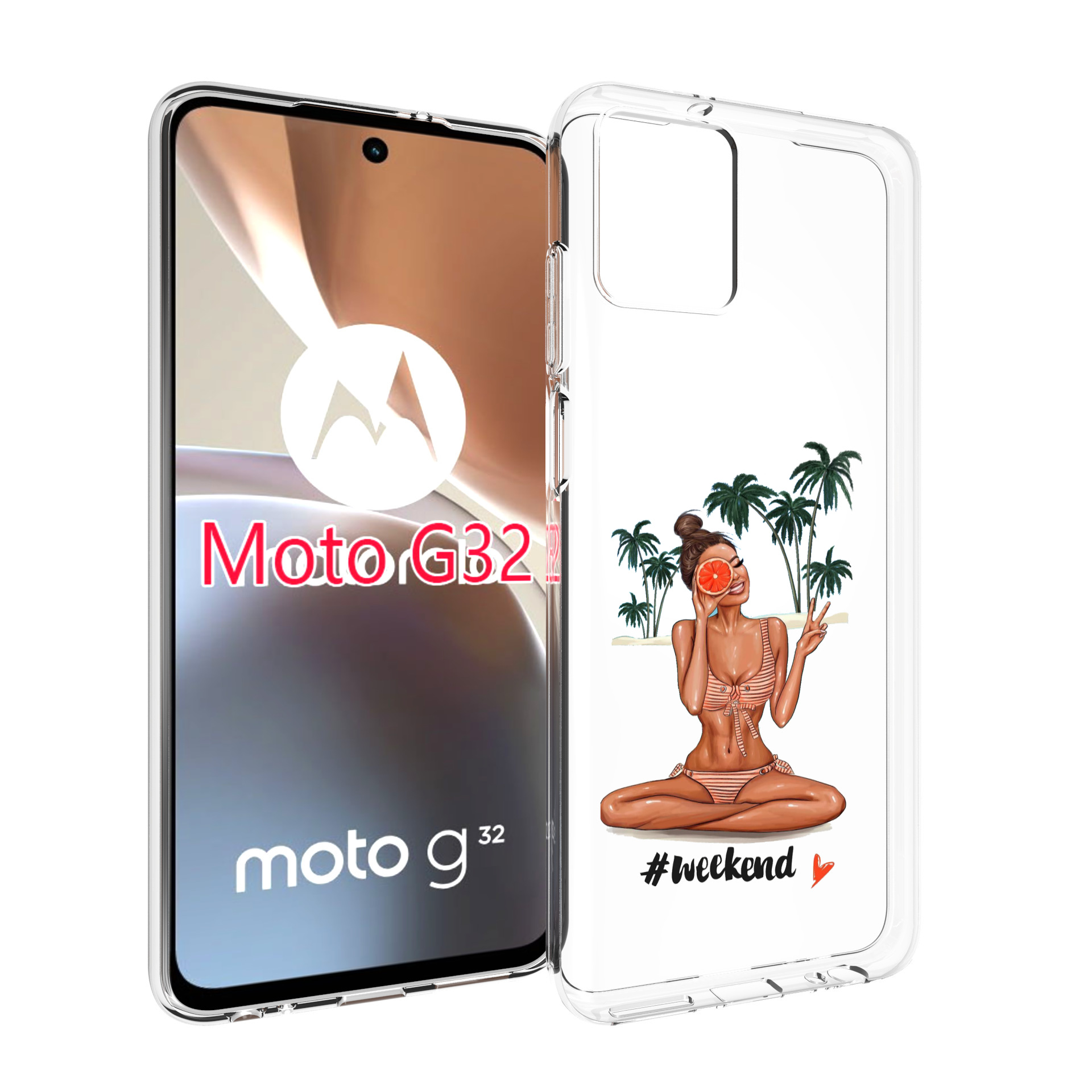 

Чехол MyPads Weekend для Motorola Moto G32, Прозрачный, Tocco