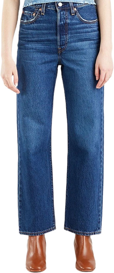 Джинсы женские Levi's Women Ribcage Straight Ankle Jeans синие 23/29