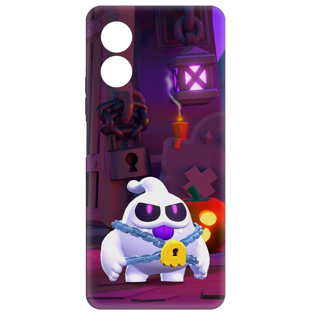 

Чехол-накладка Krutoff Soft Case Brawl Stars - Призрак Скуик для Oppo A38 4G черный