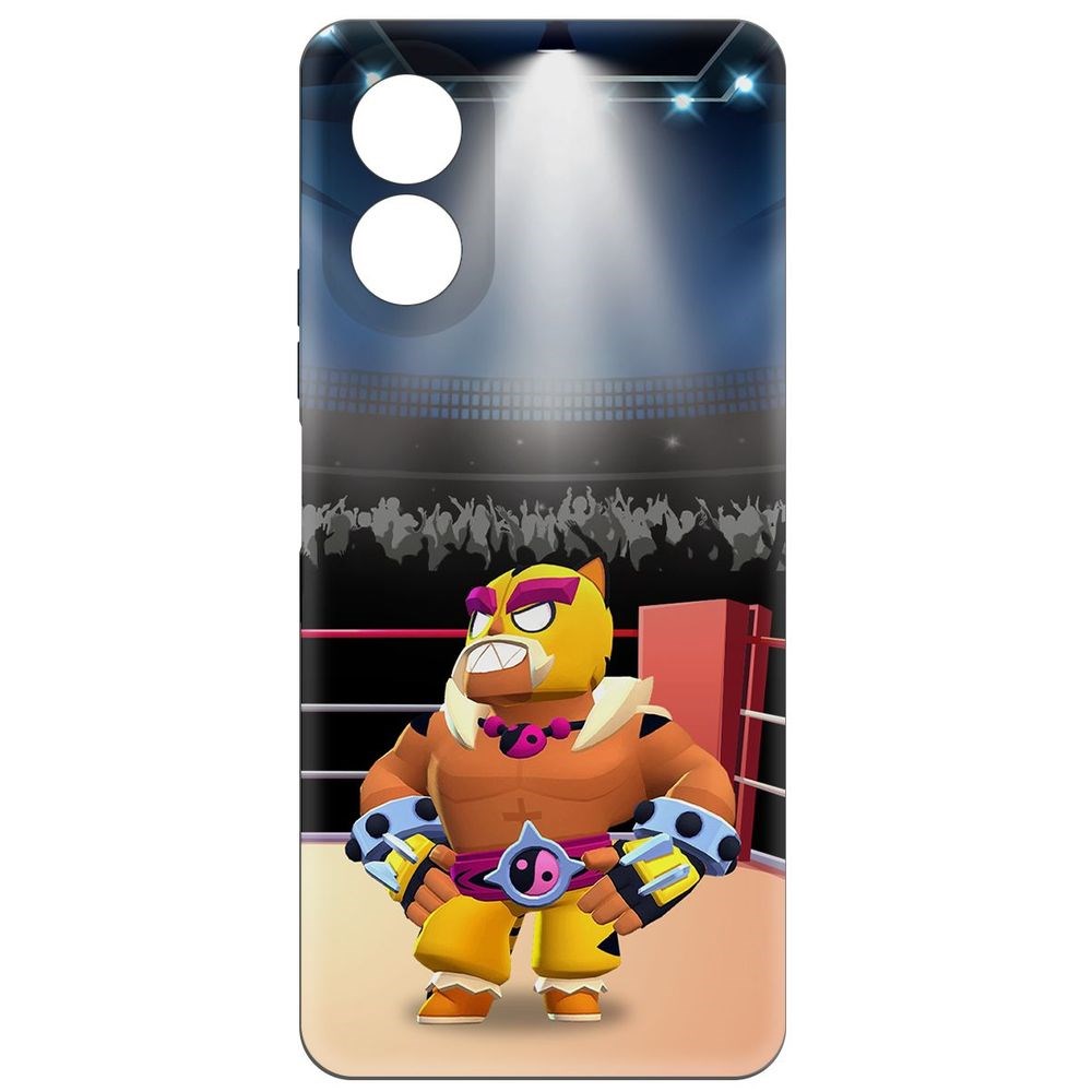

Чехол-накладка Krutoff Soft Case Brawl Stars - Эль Тигро для Oppo A38 4G черный