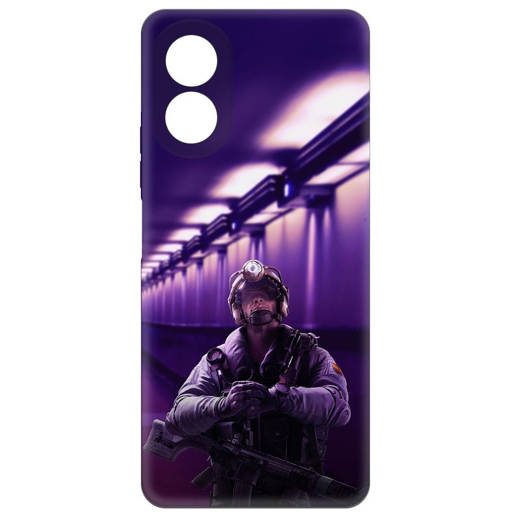 Чехол-накладка Krutoff Soft Case Cтандофф 2 (Standoff 2) - Неон для Oppo A38 4G черный