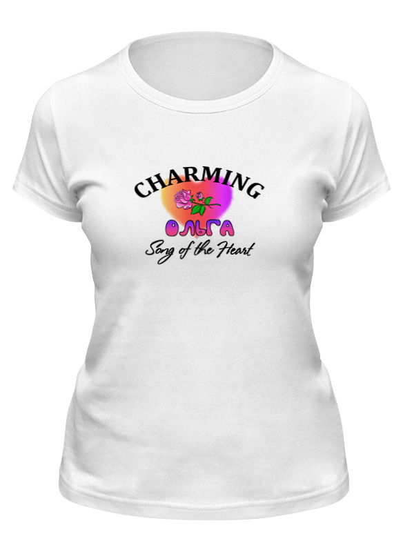 

Футболка женская Printio Charming ольга белая L, Белый, Charming ольга