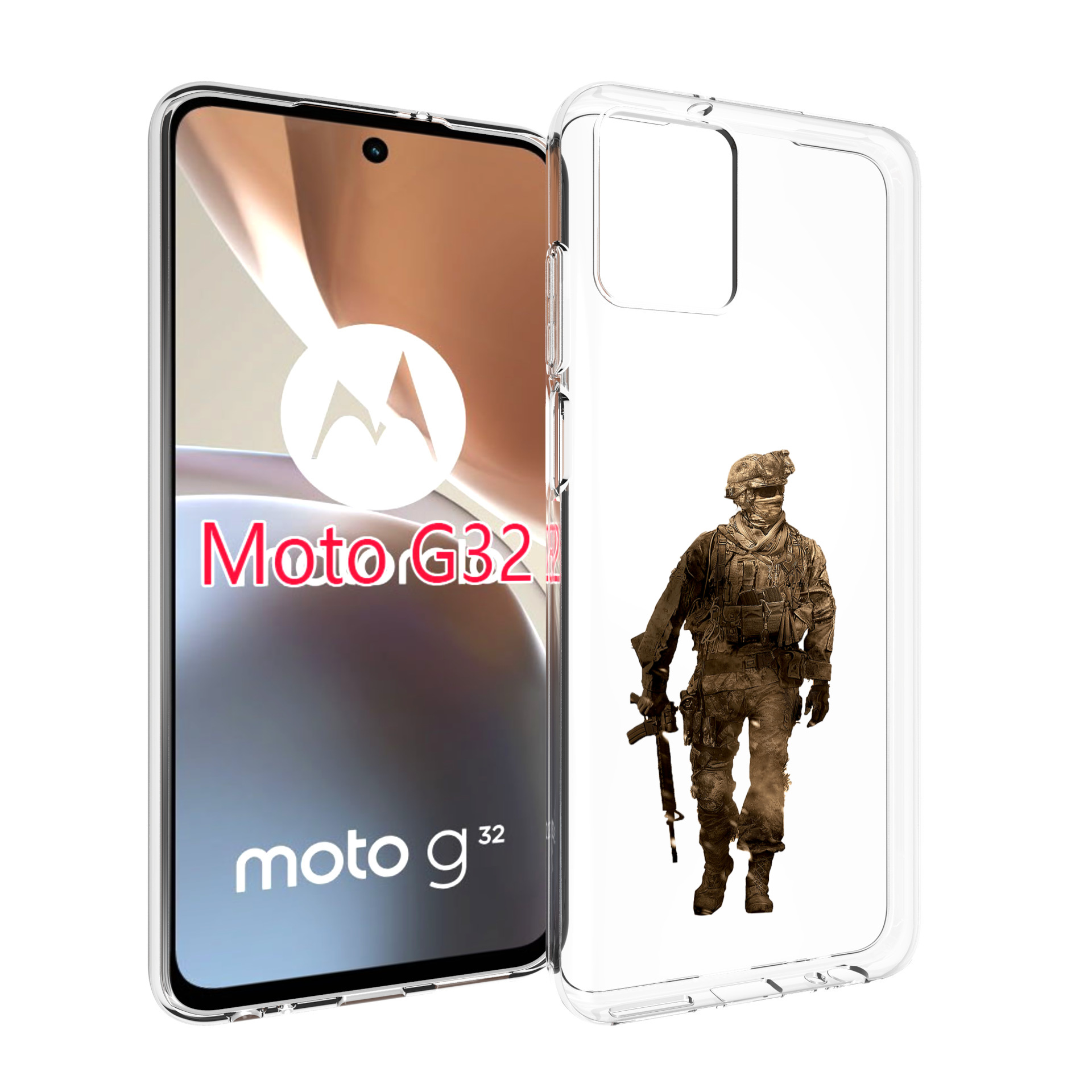 

Чехол MyPads call-of-duty мужской для Motorola Moto G32, Прозрачный, Tocco