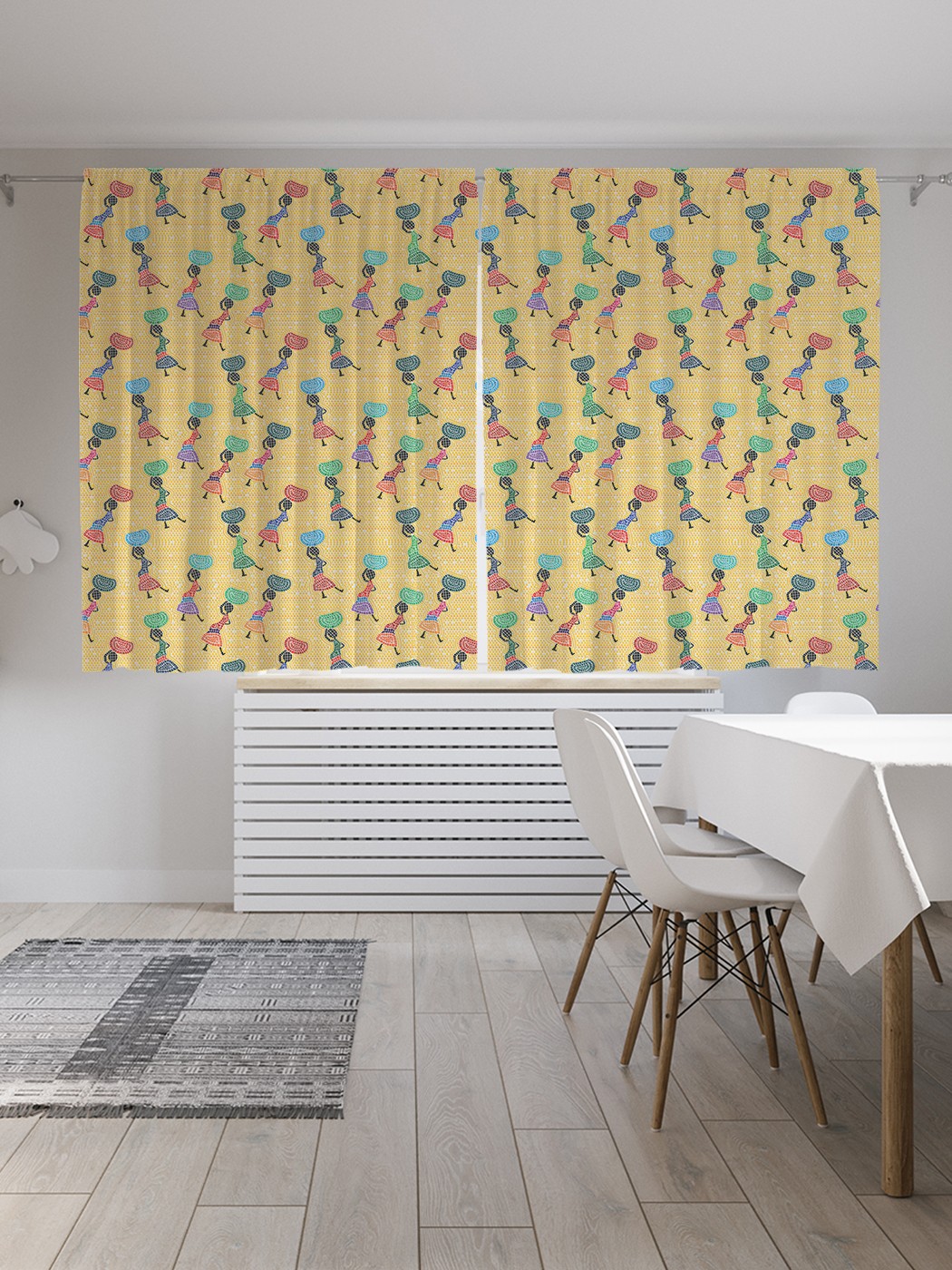 

Классические шторы JoyArty "С ношей на голове", серия Oxford DeLux, 2 полотна 145x180 см, С ношей на голове