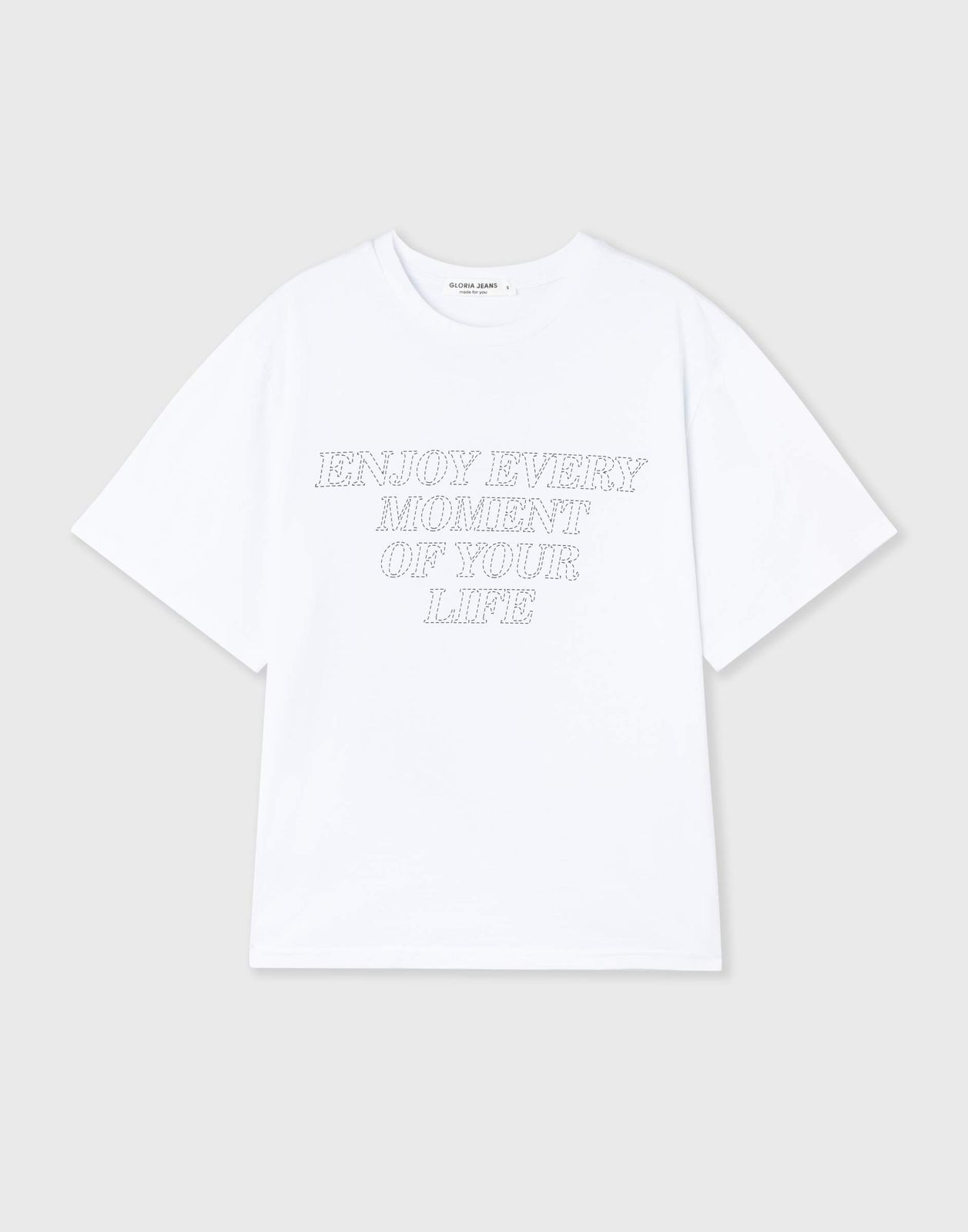 

Футболка женская Gloria Jeans GKT025150 белый XXS/158, GKT025150