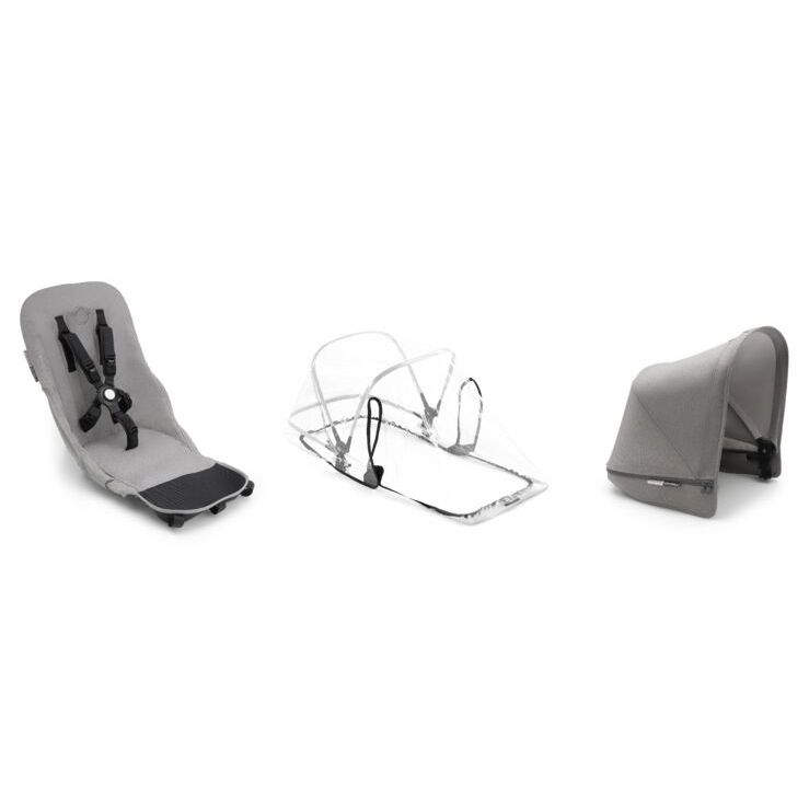 

Комплект Bugaboo Donkey duo fabric set complete Mineral LIGHT GREY серый жемчуг