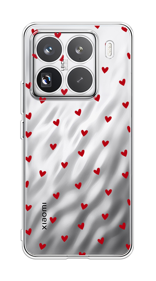 

Чехол на Xiaomi 15 Pro "Red hearts", Красный;прозрачный, 323750-1