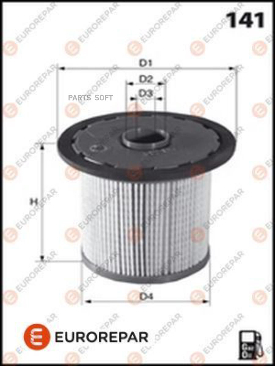 

Фильтр Топливный Eurorepar E148076 EUROREPAR арт. E148076