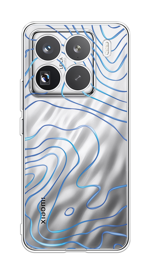 

Чехол на Xiaomi 15 Pro "Blue lines", Прозрачный;синий, 323750-1