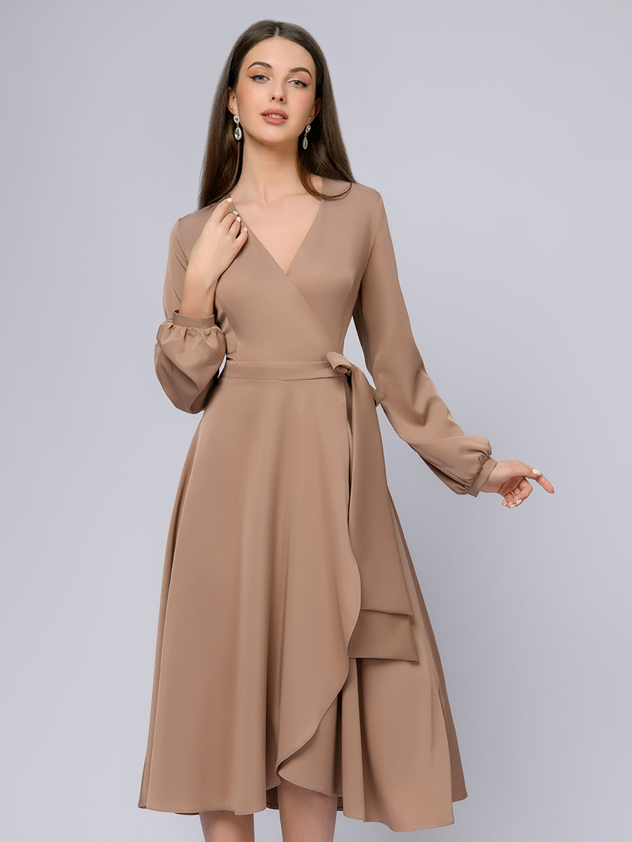 

Платье женское 1001dress 0101481 бежевое 50 RU, Бежевый, 0101481