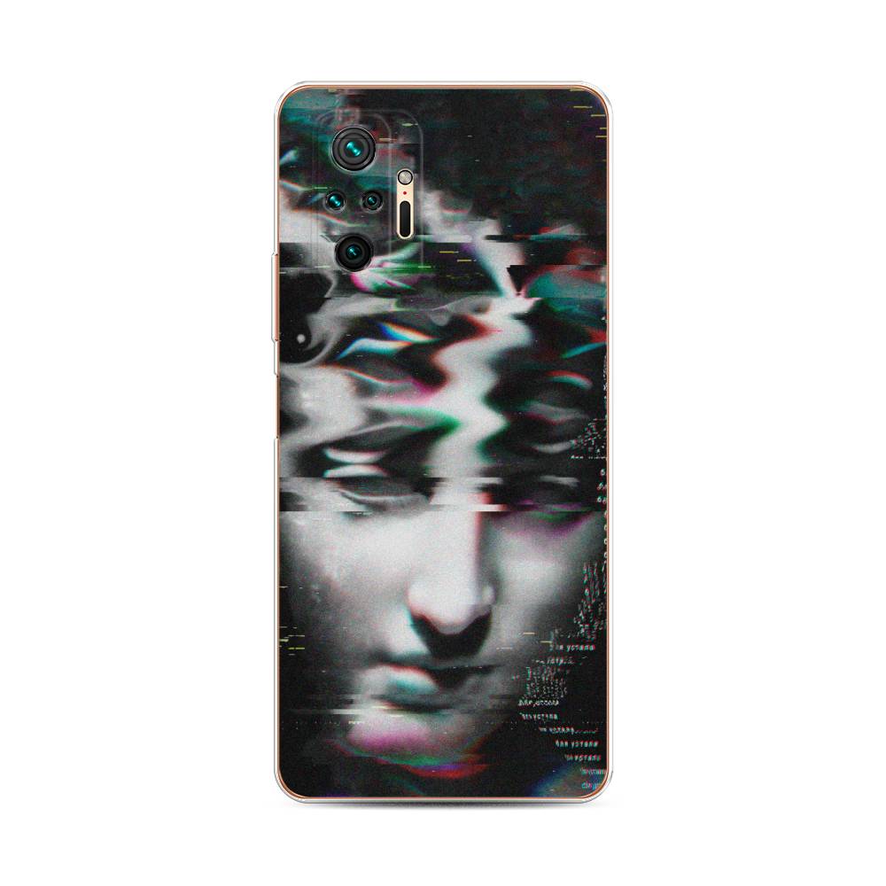 фото Силиконовый чехол "glitch art" на xiaomi redmi note 10 pro awog