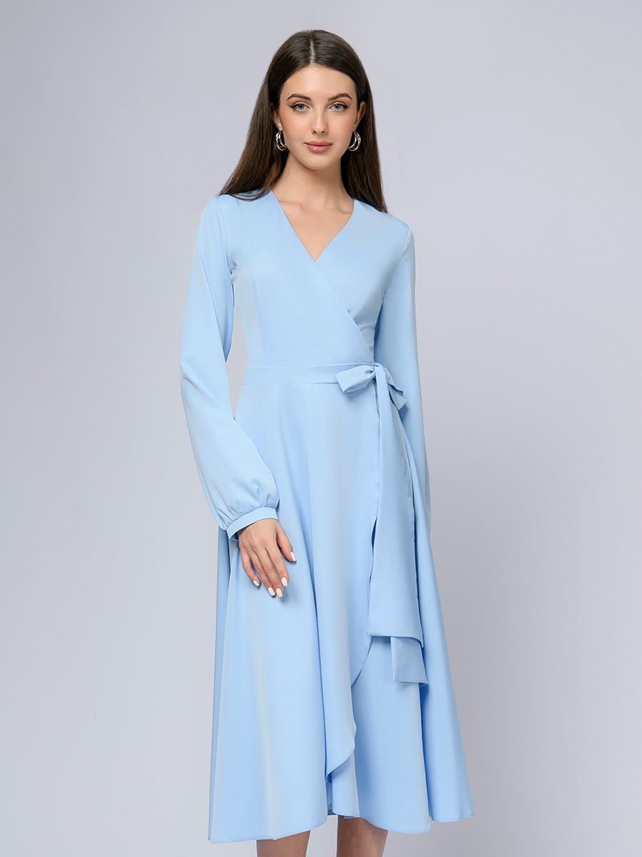 

Платье женское 1001dress 0101481 голубое 48 RU, Голубой, 0101481