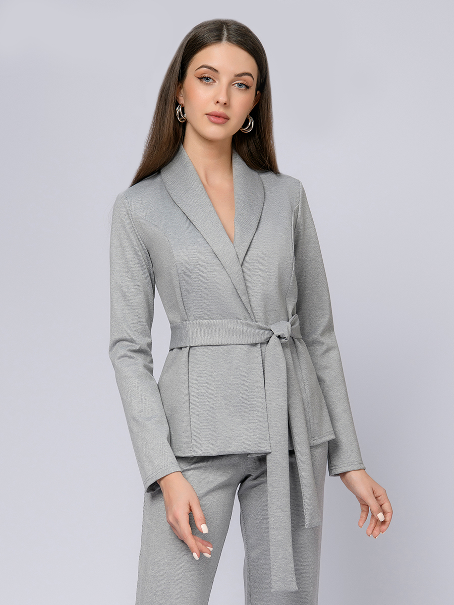 

Жакет женский 1001dress 0101654 серый 48 RU, 0101654
