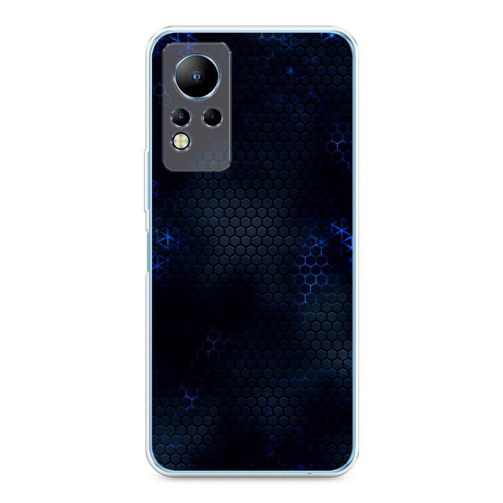 фото Силиконовый чехол "фон соты синие" на infinix note 12 g88 awog