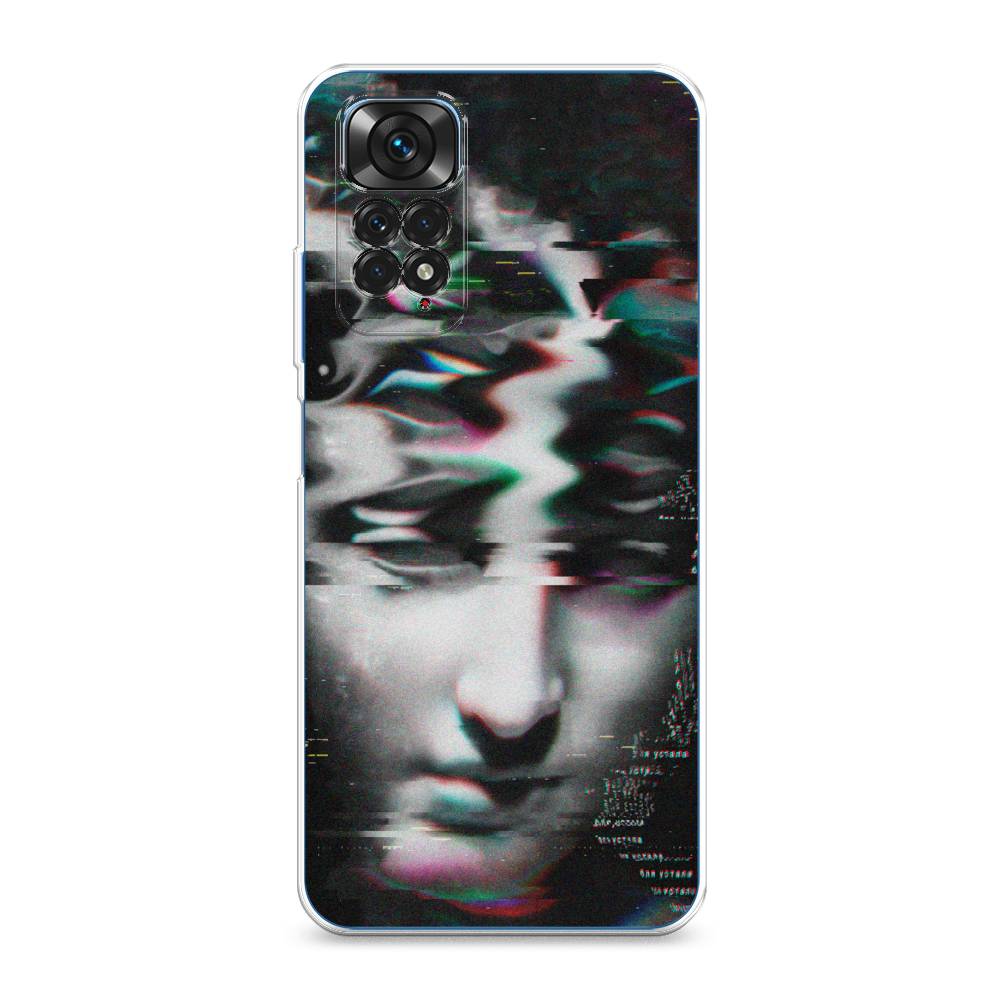 фото Силиконовый чехол "glitch art" на xiaomi redmi note 11 4g global awog