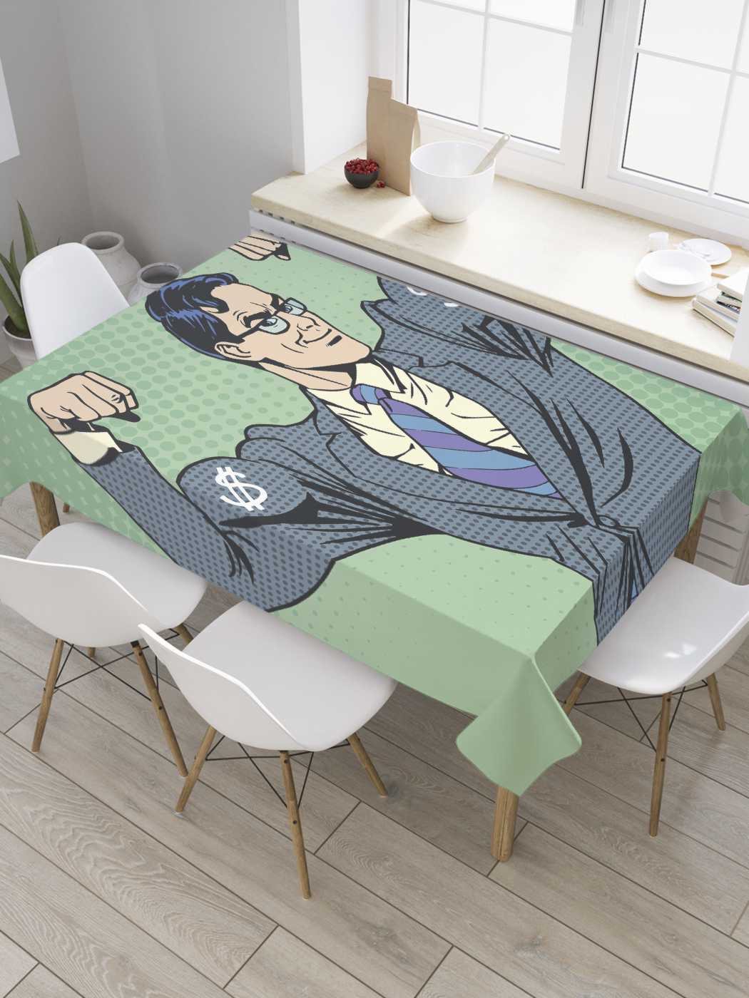 

Скатерть прямоугольная JoyArty "Силач в пиджаке" из сатена, 180x145 см, Силач в пиджаке