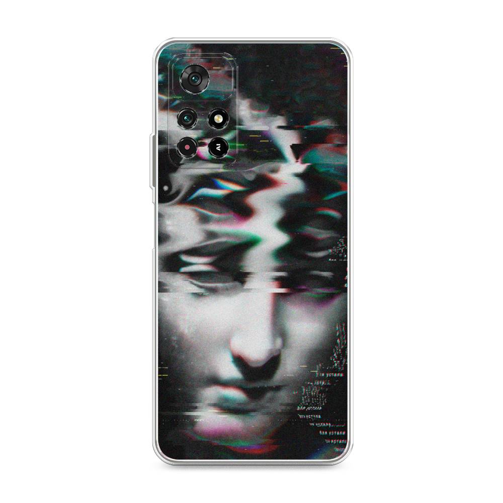 фото Силиконовый чехол "glitch art" на xiaomi redmi note 11 5g awog