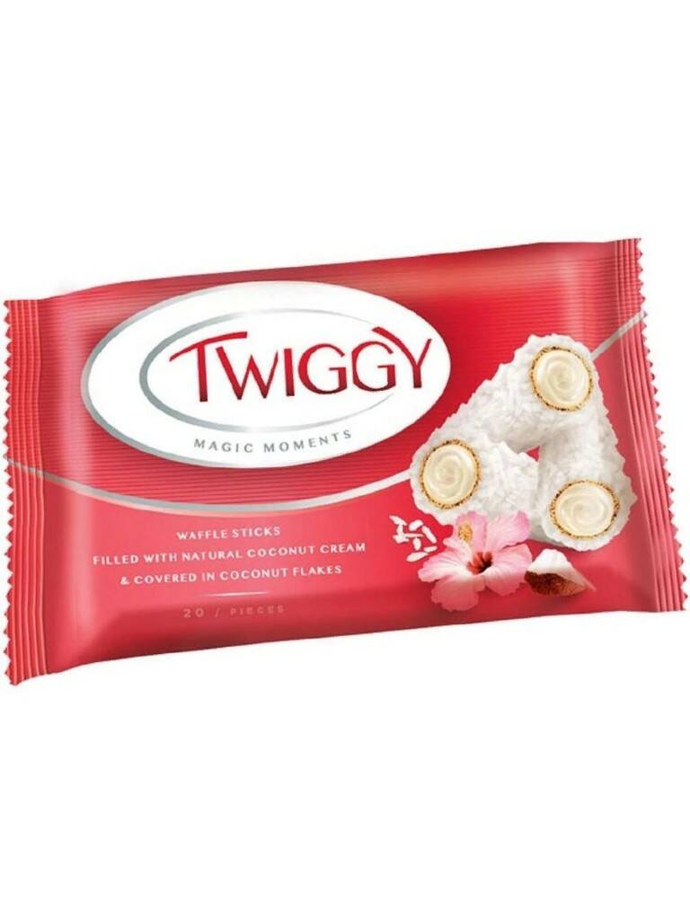 

Вафли Конфета Twiggy с кокос.сливками в кокос.обсып., 185г