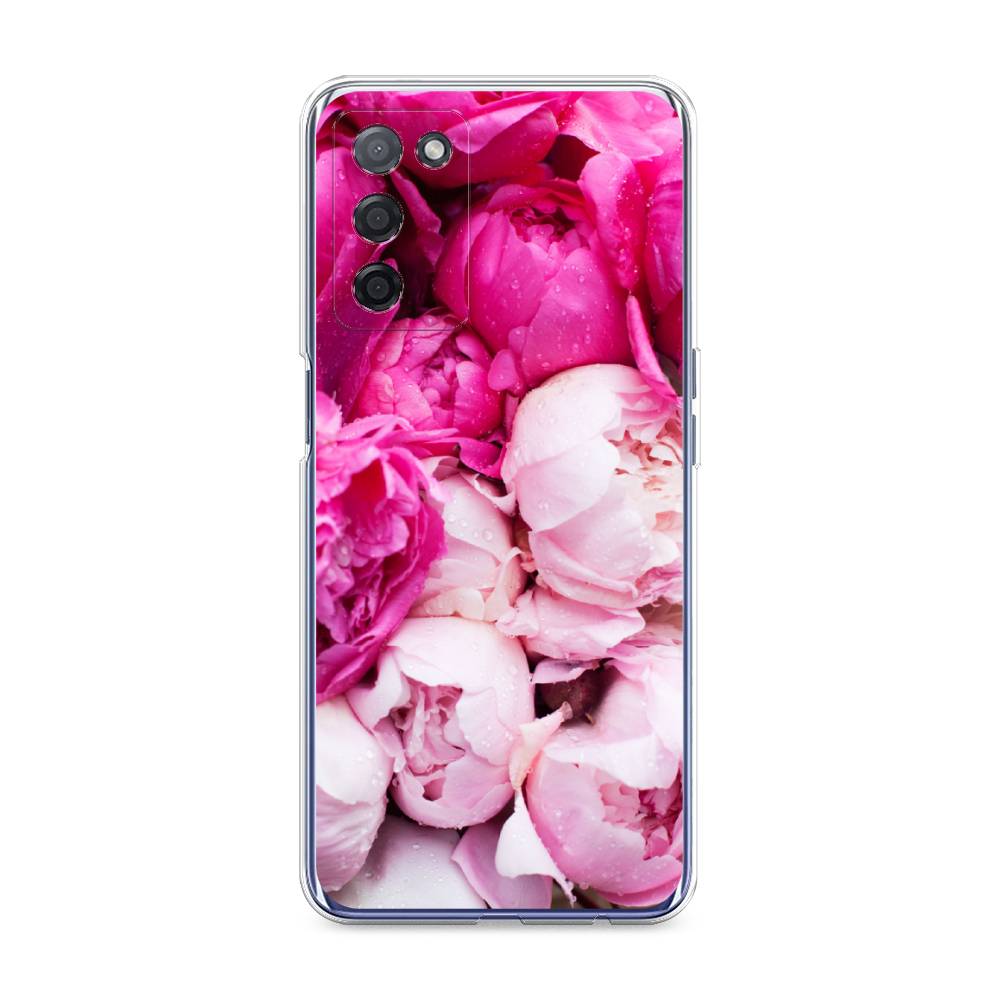 фото Силиконовый чехол "пионы розово-белые" на oppo a55 awog