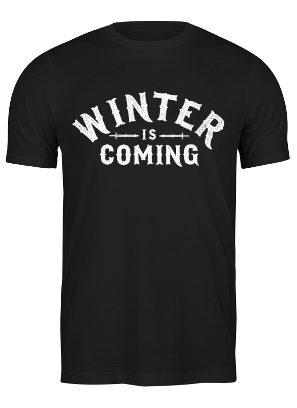 

Футболка мужская Printio Игра престолов. winter is coming черная XL, Игра престолов. winter is coming