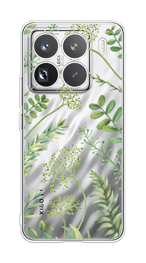 

Чехол на Xiaomi 15 Pro "Green Leaves", Зеленый;прозрачный, 323750-1