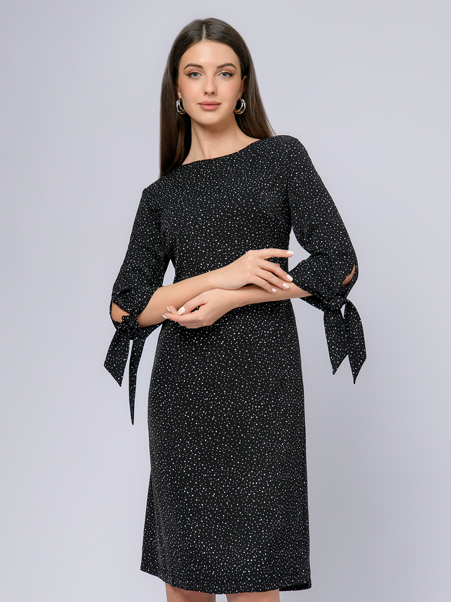 

Платье женское 1001dress 0102558 черное 44 RU, Черный, 0102558