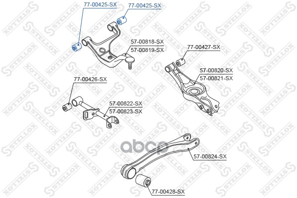 

Сайлентблок Рычага Suzuki Grand Vitara 06> Stellox 7700425sx