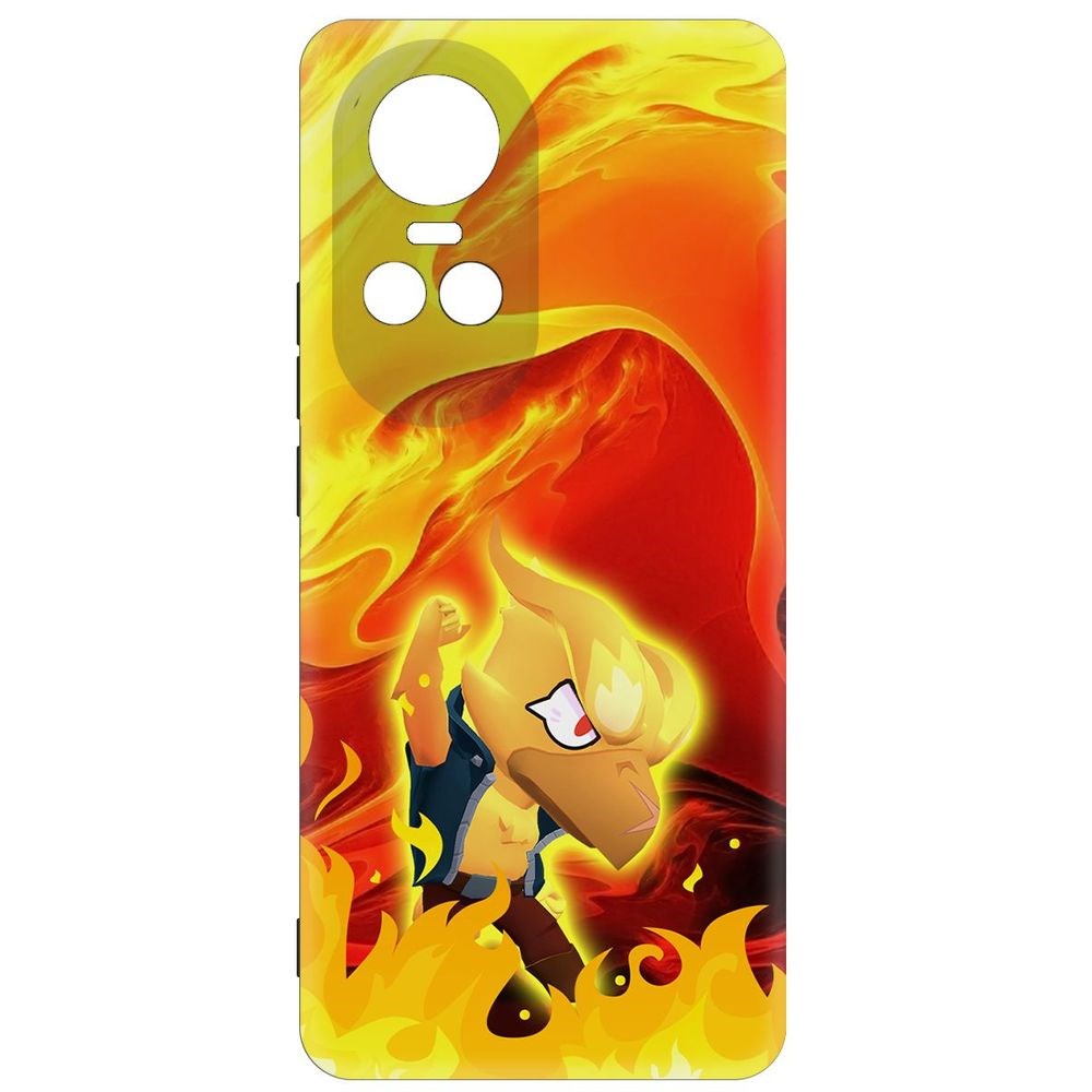 

Чехол-накладка Krutoff Soft Case Brawl Stars - Ворон-Феникс для Oppo Reno10 5G черный