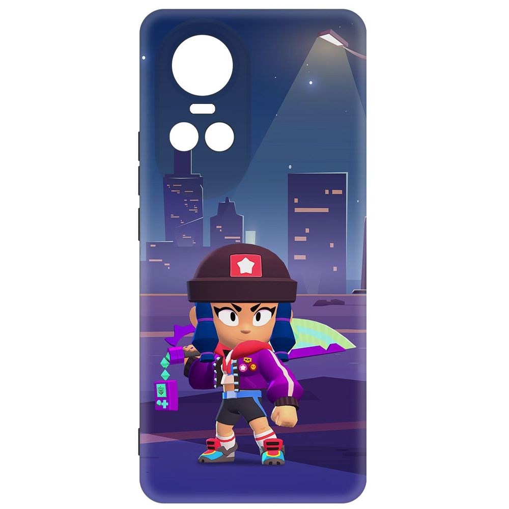 

Чехол-накладка Krutoff Soft Case Brawl Stars - Героиня Биби для Oppo Reno10 5G черный
