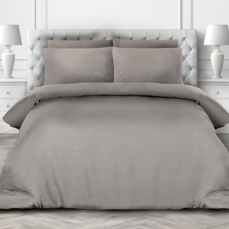 

Простыня Ивановотекстиль 90х200 на резинке перкаль Макиато (борт 25 см), Серый, Макиато