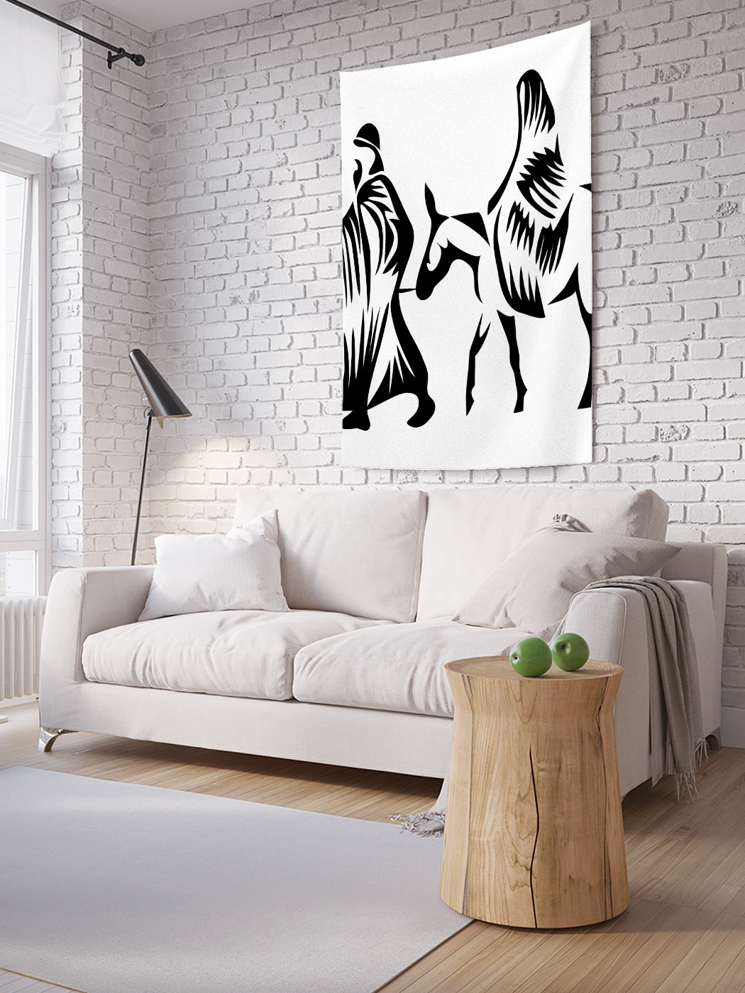 

Вертикальное фотопанно на стену JoyArty В путь на ишаке 150x200 см, В путь на ишаке