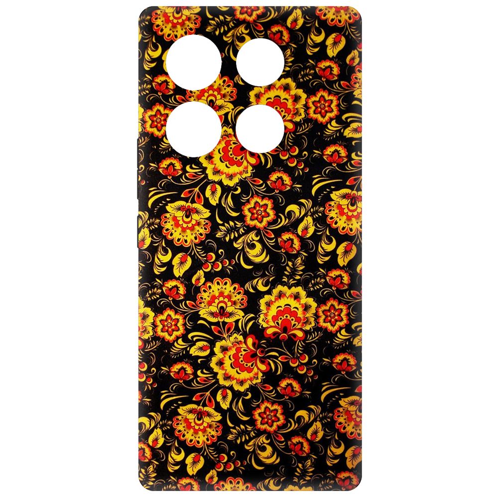 

Чехол-накладка Krutoff Soft Case Хохлома для INFINIX Note 40 Pro 5G черный