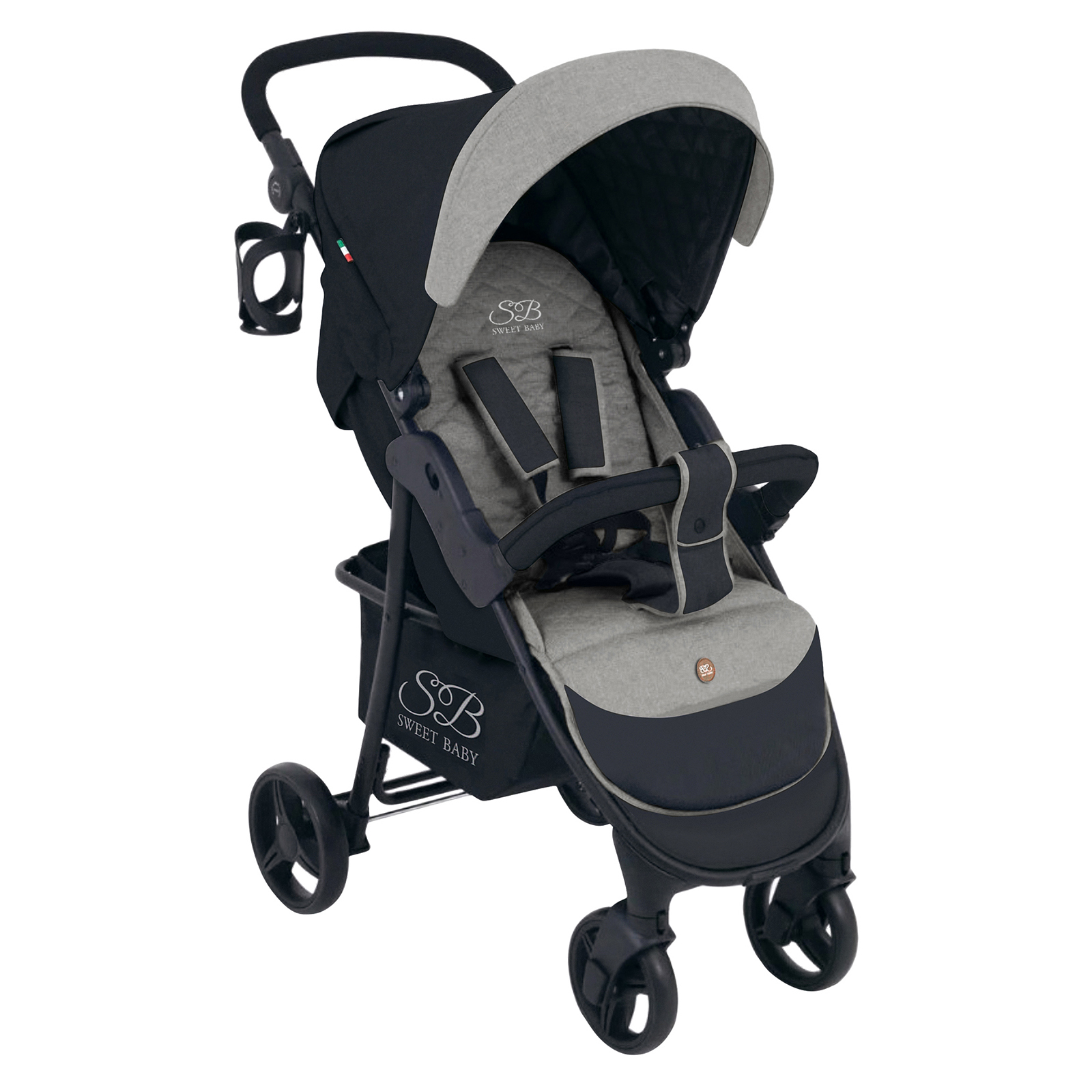 фото Прогулочная коляска sweet baby rapido dark grey 426667