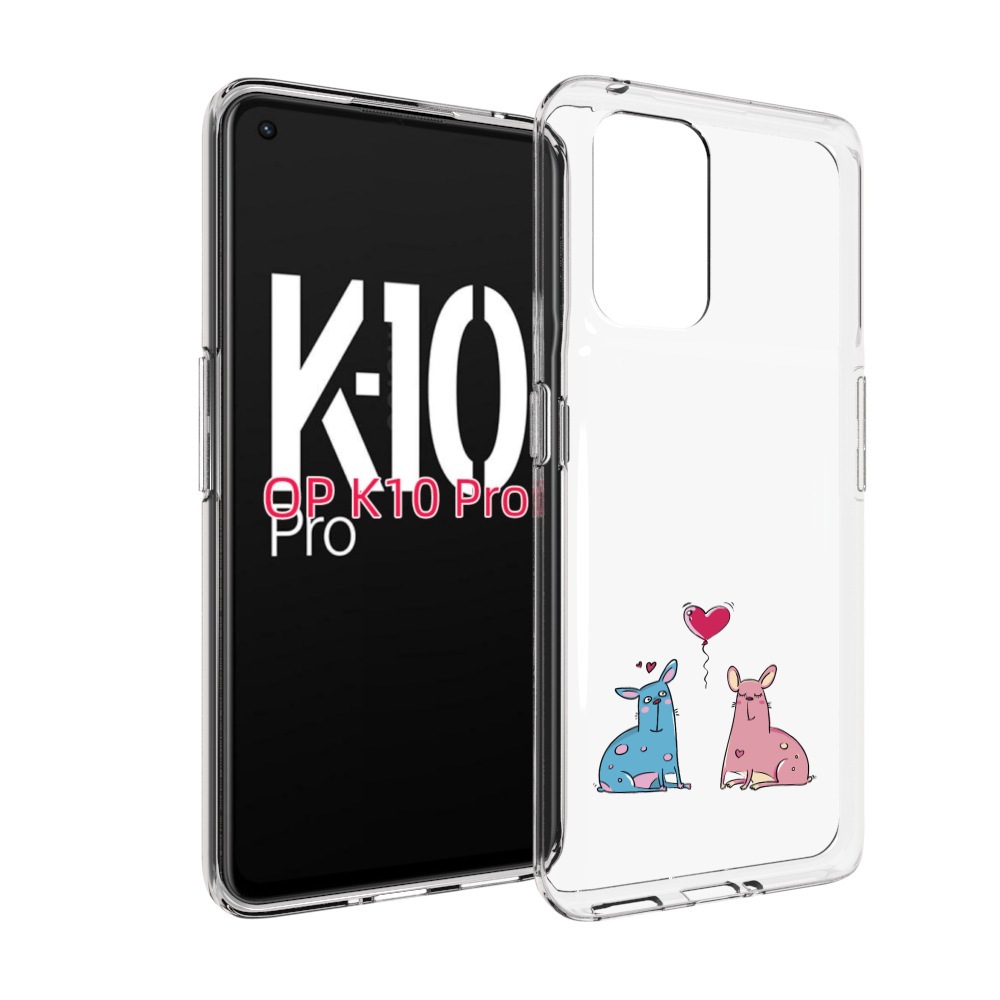 

Чехол MyPads Лама любовь для OPPO K10 Pro, Прозрачный, Tocco