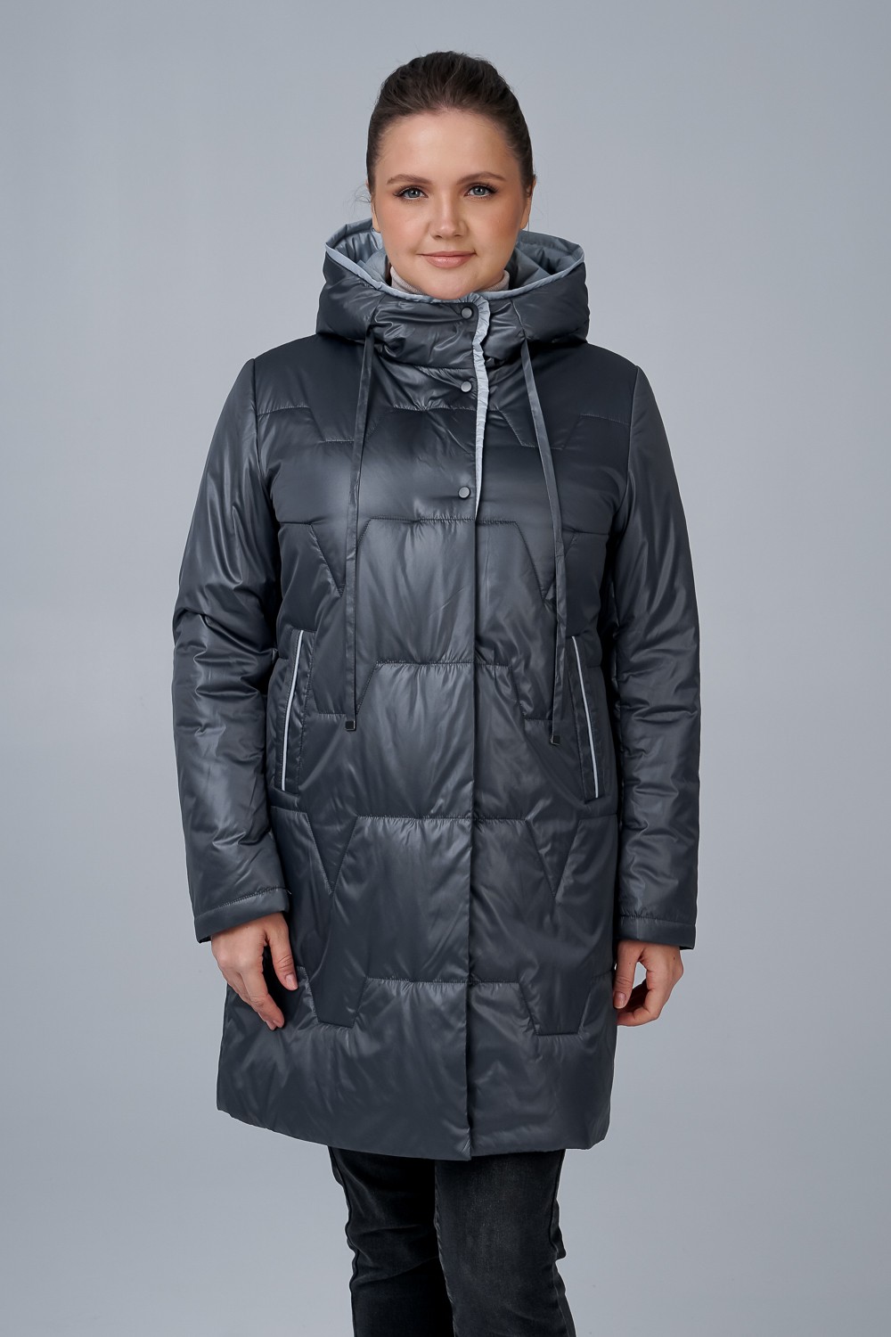

Куртка женская OHARA MCV-22509 серая 50 RU, MCV-22509