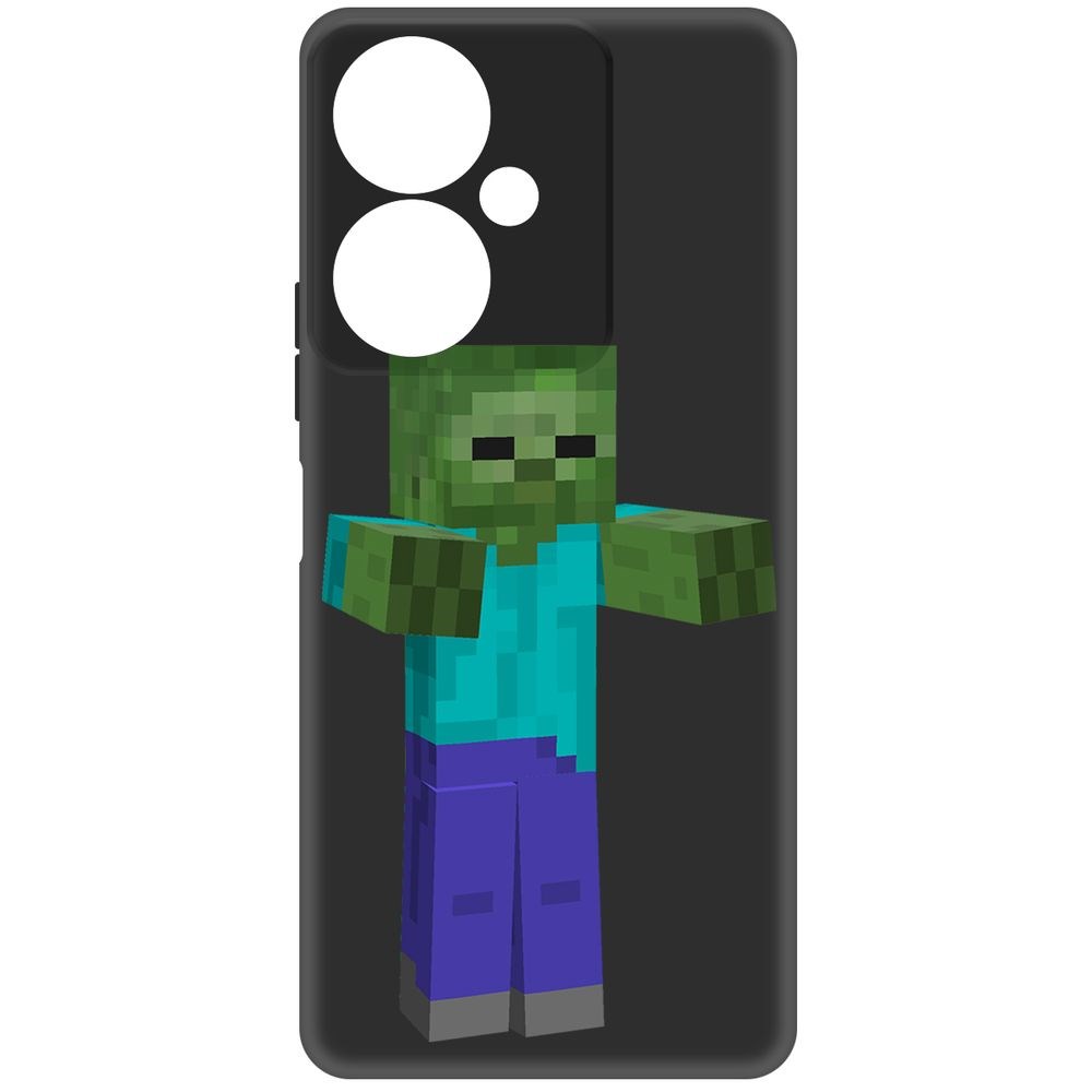 

Чехол-накладка Krutoff Soft Case Minecraft-Гигант для Vivo Y27 4G черный