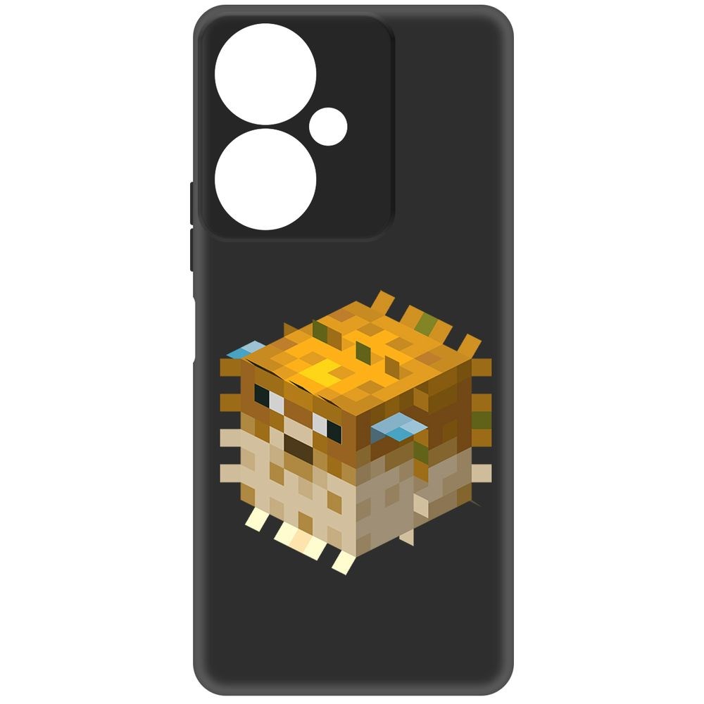 

Чехол-накладка Krutoff Soft Case Minecraft-Иглобрюх для Vivo Y27 4G черный