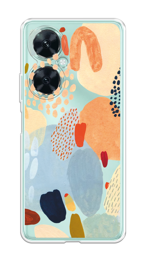 

Чехол на Huawei Nova 11i "Необычная абстракция", Бежевый;голубой, 6121750-1